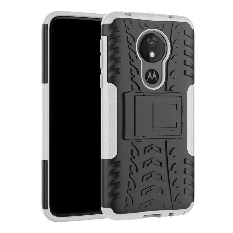 Tire Texture TPU+PC Shockproof Case for Motorola Moto G7 Power, with Holder