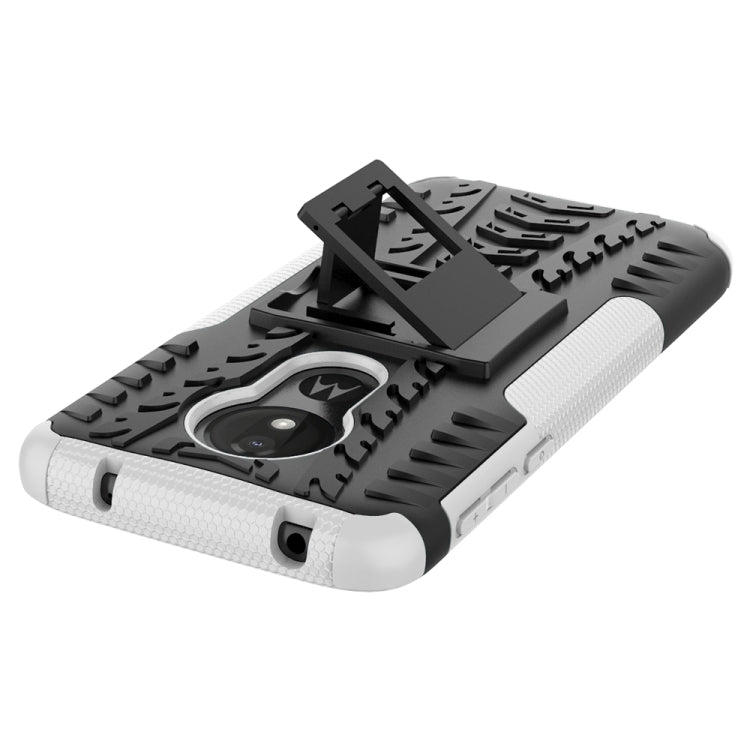 Tire Texture TPU+PC Shockproof Case for Motorola Moto G7 Power, with Holder