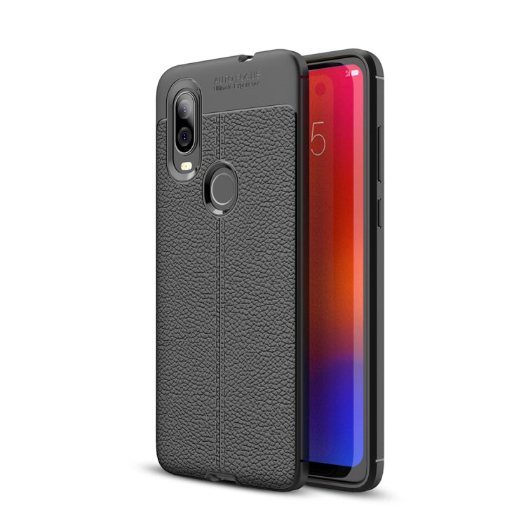 Litchi Texture TPU Shockproof Case for Motorola P40 / Moto One Vision