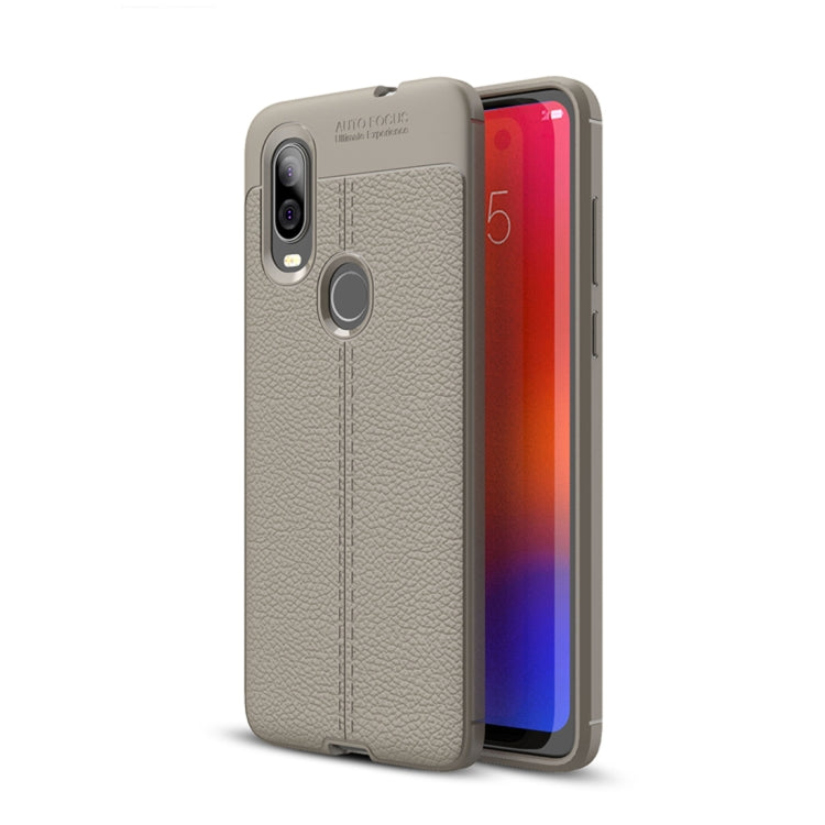 Litchi Texture TPU Shockproof Case for Motorola P40 / Moto One Vision