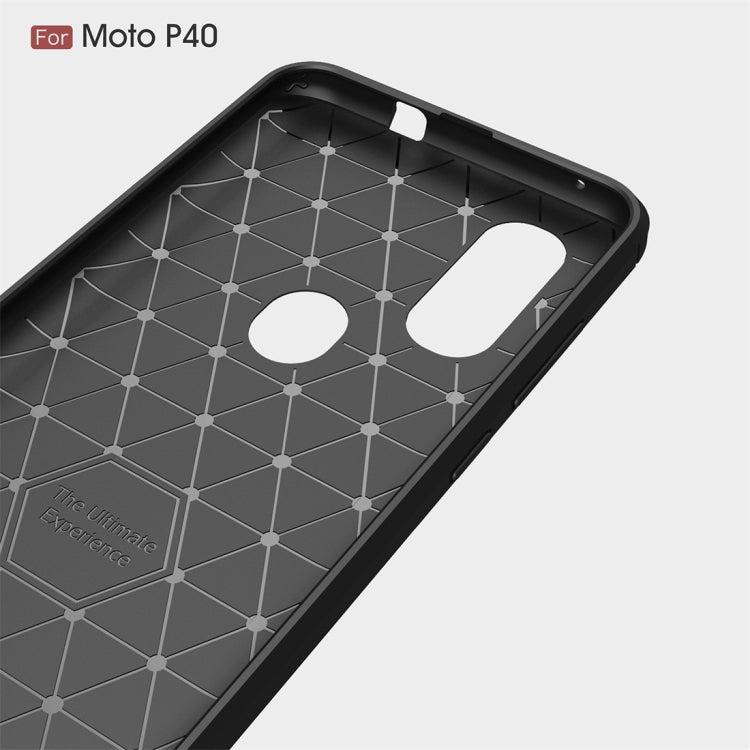 Brushed Texture Carbon Fiber TPU Case for Motorola P40