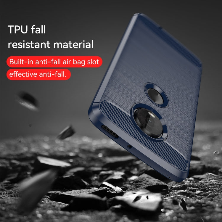Brushed Texture Carbon Fiber TPU Case for Motorola Moto Z4 Play