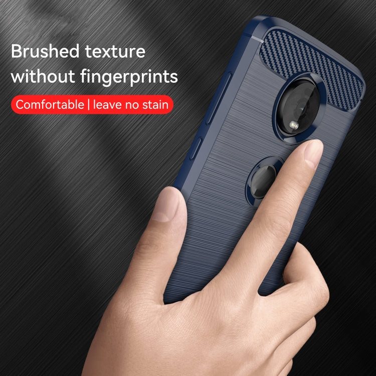 Brushed Texture Carbon Fiber TPU Case for Motorola Moto Z4 Play