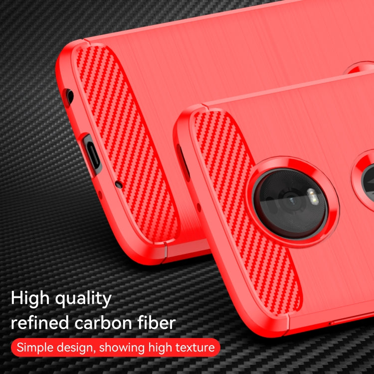 Brushed Texture Carbon Fiber TPU Case for Motorola Moto Z4 Play