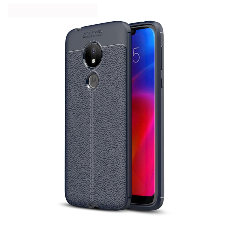 Litchi Texture TPU Shockproof Case for Motorola Moto G7 Power