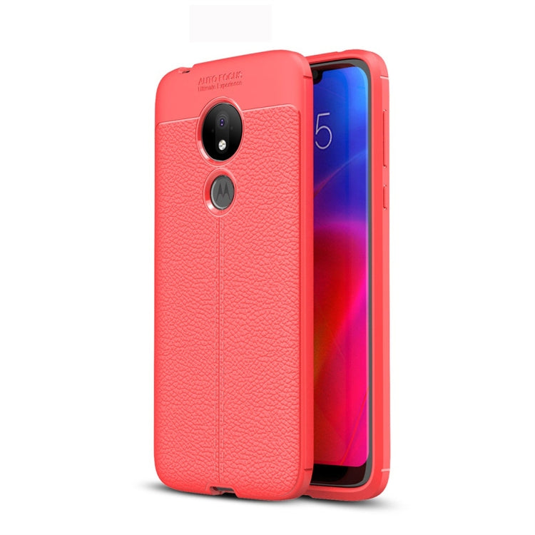 Litchi Texture TPU Shockproof Case for Motorola Moto G7 Power