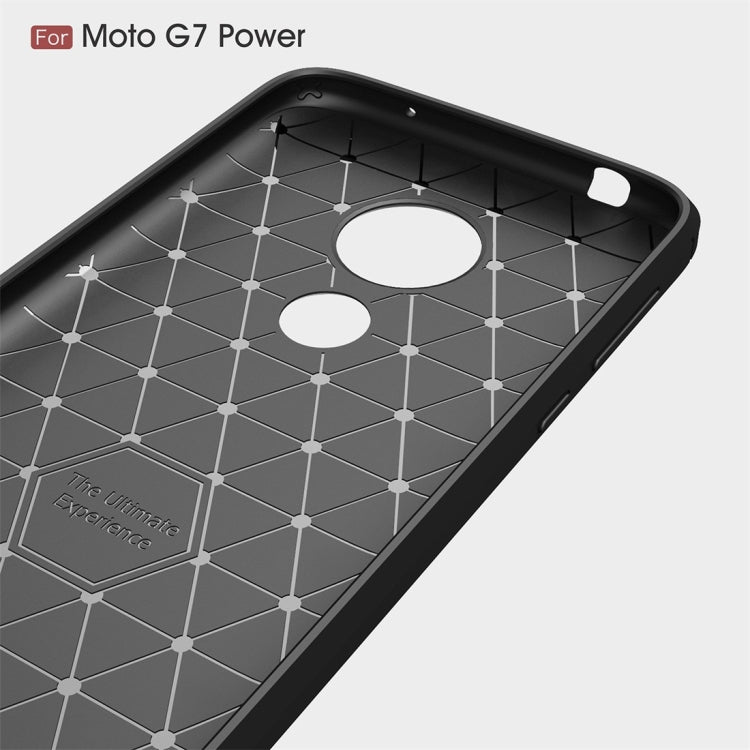 Brushed Texture Carbon Fiber TPU Case for Motorola Moto G7 Power EU Version