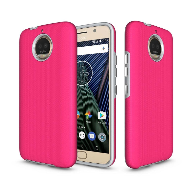 For Motorola Moto G6 Plus Anti-slip Armor Texture TPU + PC Protective Case Back Cover Shell