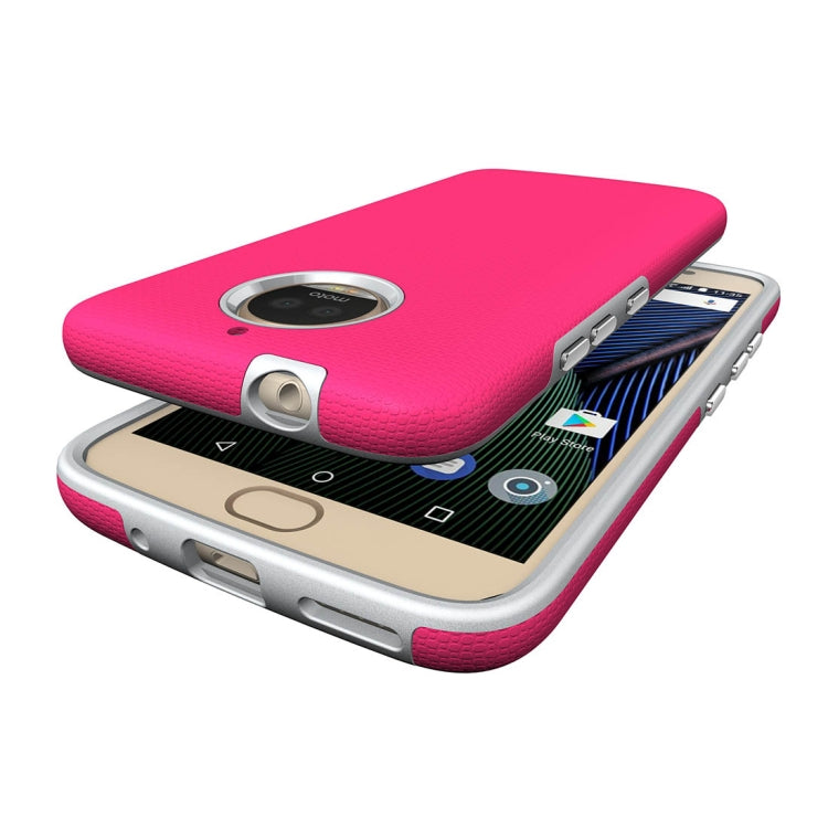 For Motorola Moto G6 Plus Anti-slip Armor Texture TPU + PC Protective Case Back Cover Shell