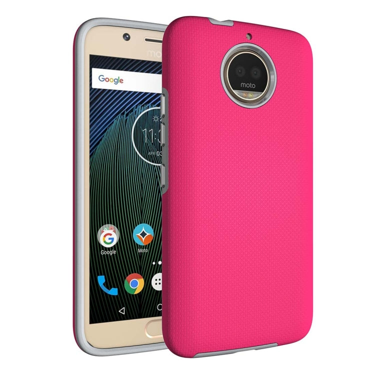 For Motorola Moto G6 Plus Anti-slip Armor Texture TPU + PC Protective Case Back Cover Shell