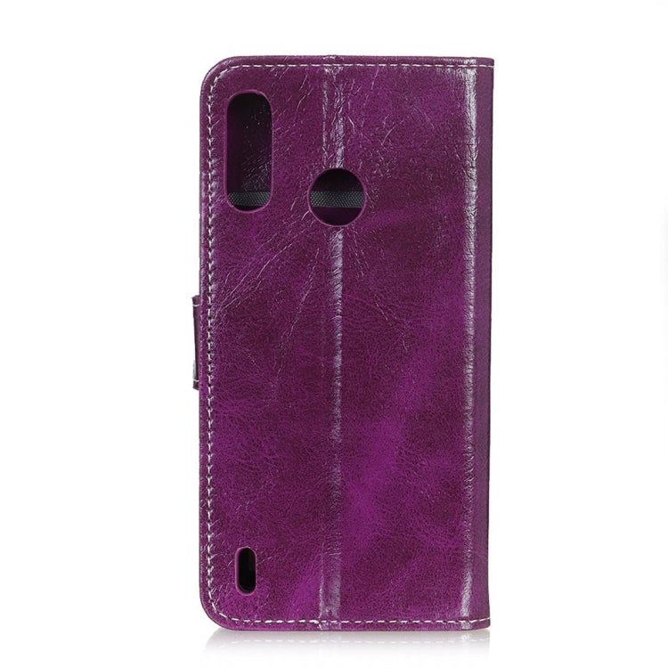 Retro Crazy Horse Texture Horizontal Flip Leather Case for Motorola Moto P40 Play, with Holder & Card Slots & Wallet & Photo Frame