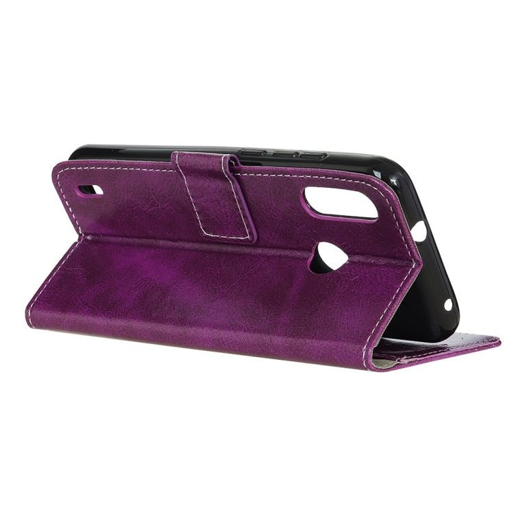 Retro Crazy Horse Texture Horizontal Flip Leather Case for Motorola Moto P40 Play, with Holder & Card Slots & Wallet & Photo Frame