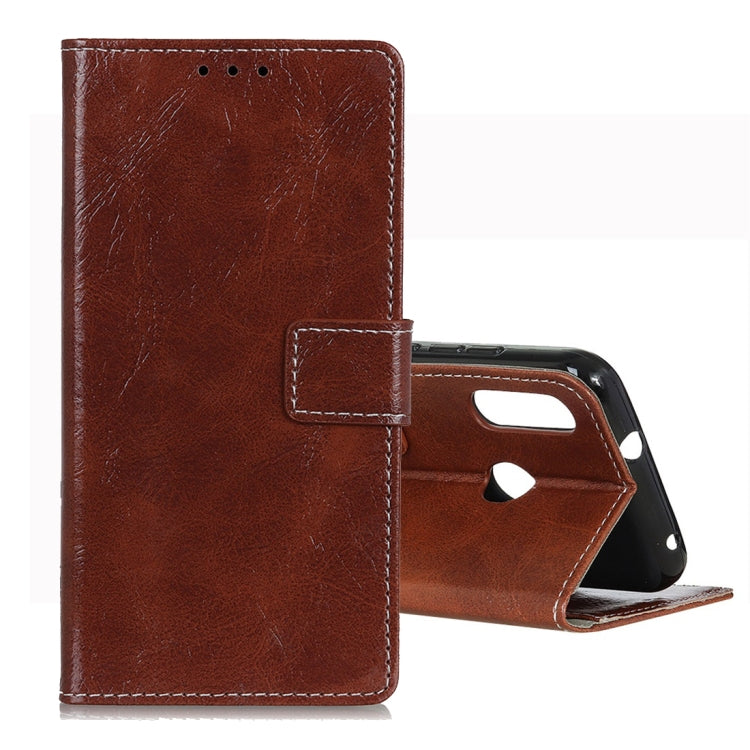 Retro Crazy Horse Texture Horizontal Flip Leather Case for Motorola Moto P40 Play, with Holder & Card Slots & Wallet & Photo Frame