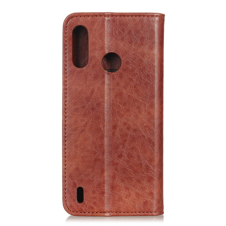 Magnetic Retro Crazy Horse Texture Horizontal Flip Leather Case for Motorola Moto P40 Play, with Holder & Card Slots & Wallet