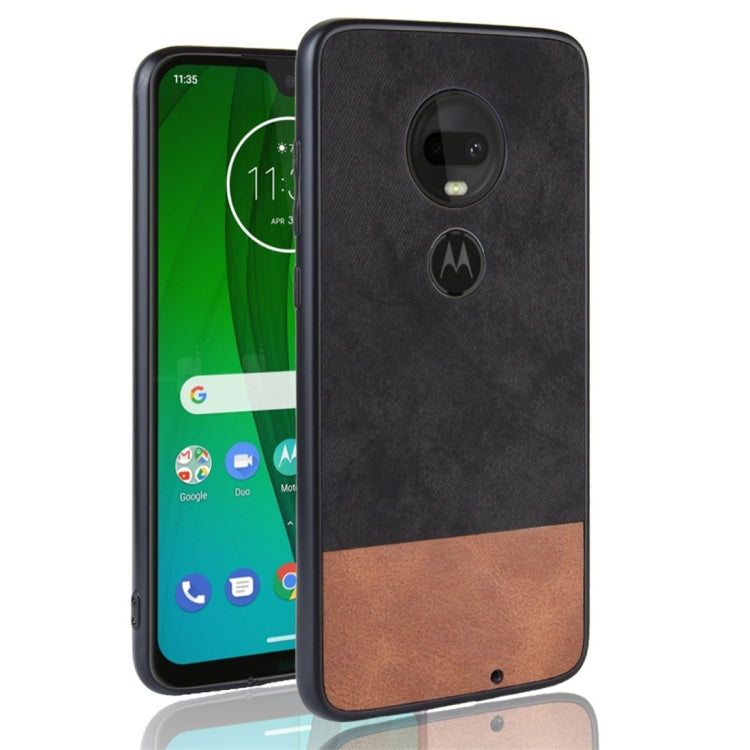 Shockproof Color Matching Denim PC + PU + TPU Protective Case for Motorola Moto G7