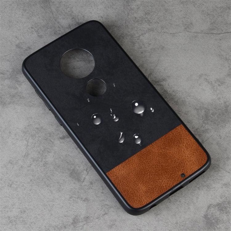 Shockproof Color Matching Denim PC + PU + TPU Protective Case for Motorola Moto G7