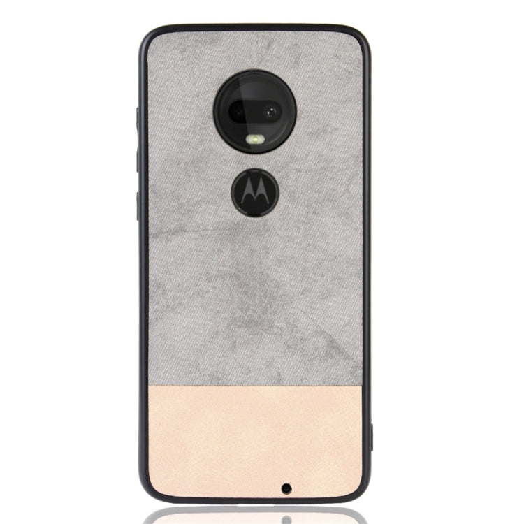 Shockproof Color Matching Denim PC + PU + TPU Protective Case for Motorola Moto G7