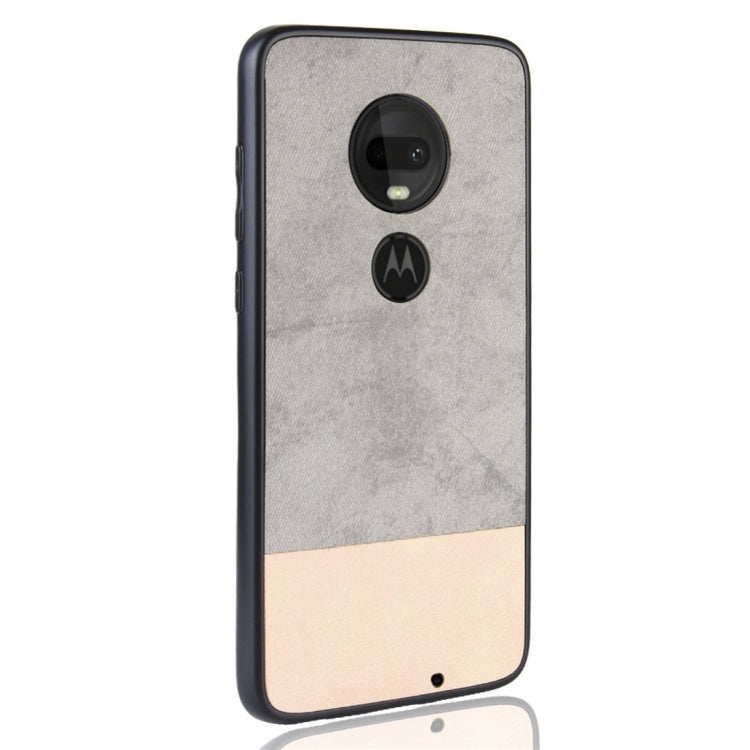 Shockproof Color Matching Denim PC + PU + TPU Protective Case for Motorola Moto G7