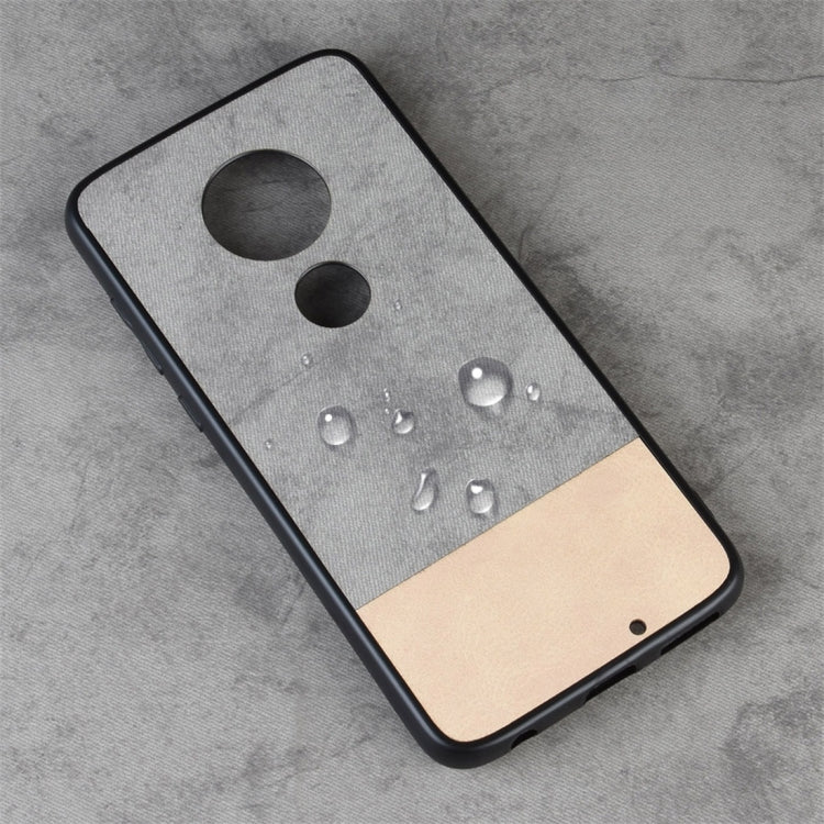 Shockproof Color Matching Denim PC + PU + TPU Protective Case for Motorola Moto G7