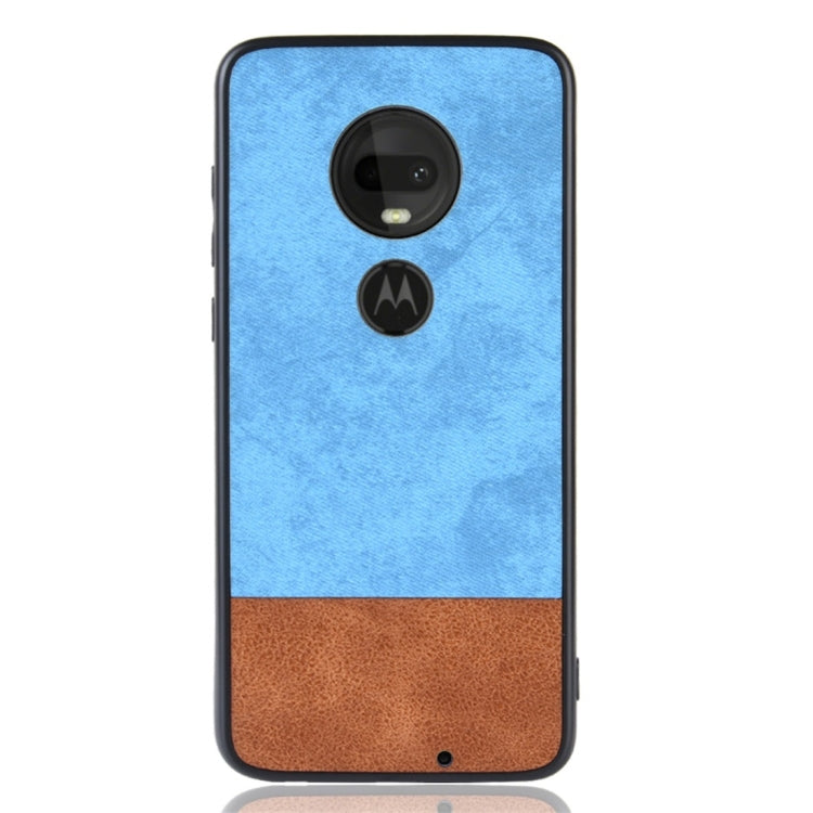 Shockproof Color Matching Denim PC + PU + TPU Protective Case for Motorola Moto G7