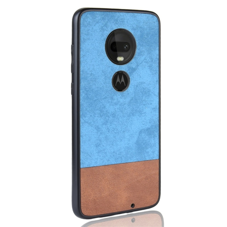 Shockproof Color Matching Denim PC + PU + TPU Protective Case for Motorola Moto G7