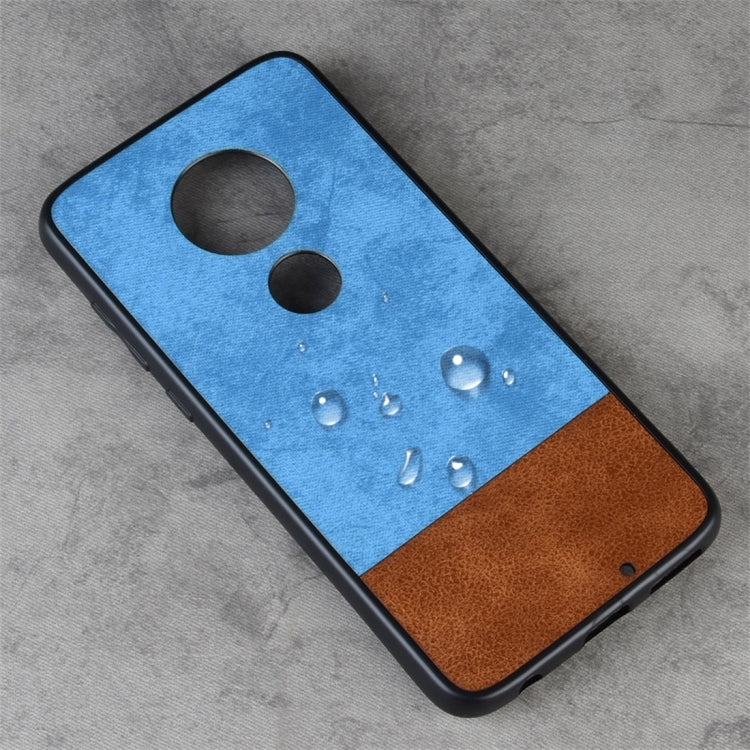 Shockproof Color Matching Denim PC + PU + TPU Protective Case for Motorola Moto G7