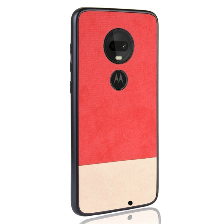 Shockproof Color Matching Denim PC + PU + TPU Protective Case for Motorola Moto G7