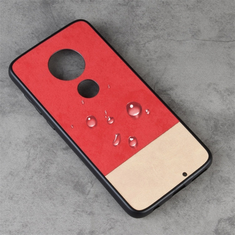 Shockproof Color Matching Denim PC + PU + TPU Protective Case for Motorola Moto G7