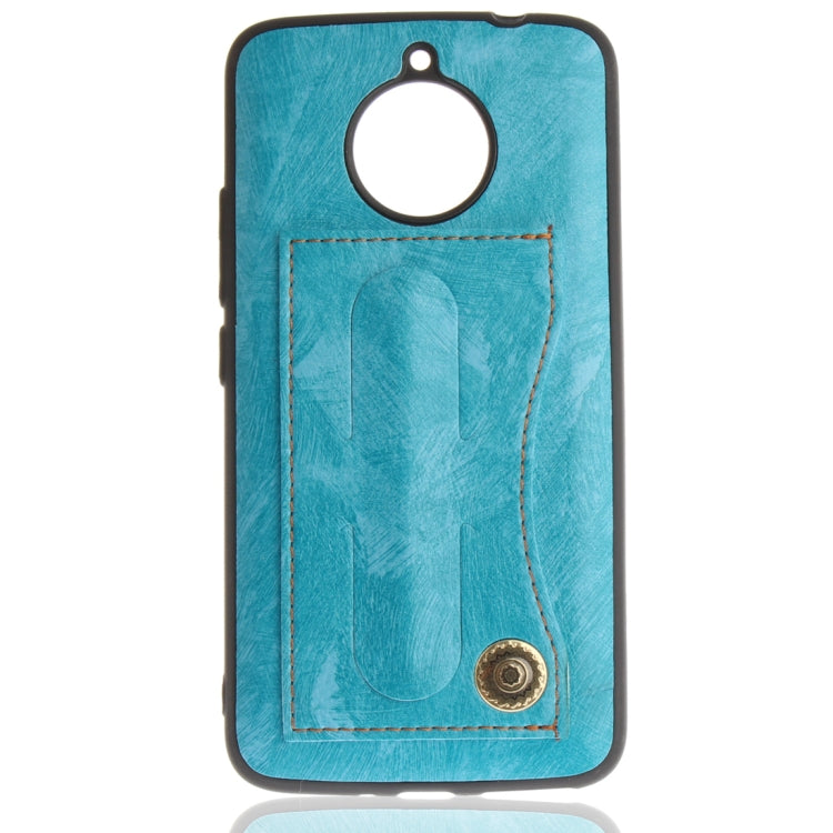 For Motorola Moto E4 Plus (EU Version) Litchi Texture TPU + Leather Pasted Protective Back Case with Holder & Card Slot