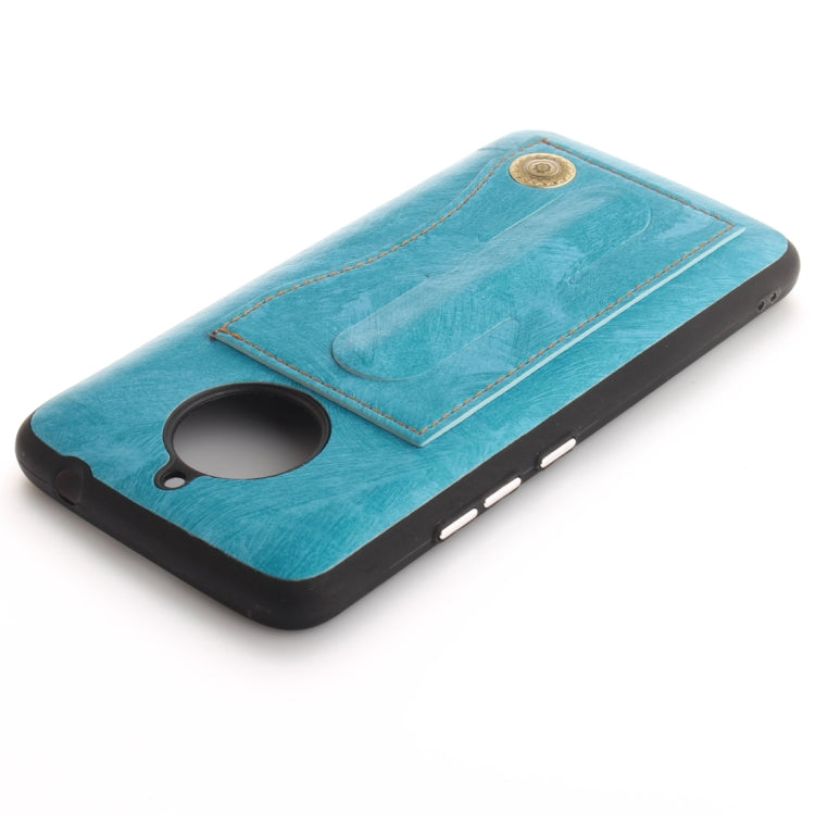 For Motorola Moto E4 Plus (EU Version) Litchi Texture TPU + Leather Pasted Protective Back Case with Holder & Card Slot