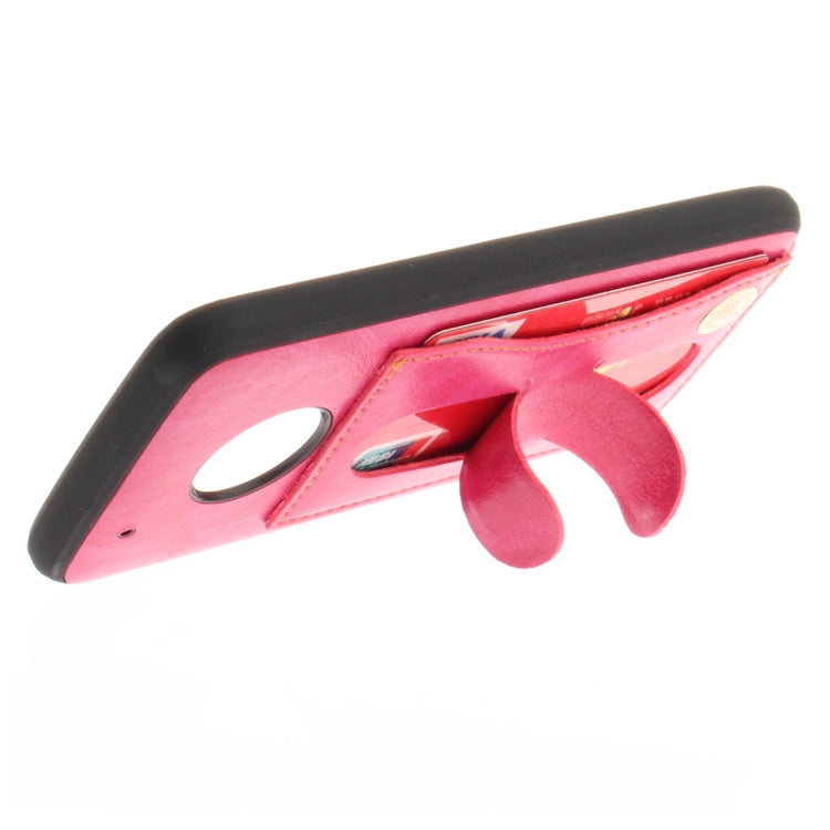 For Motorola Moto G5 PLus Litchi Texture TPU + Leather Pasted Protective Back Case with Holder & Card Slot