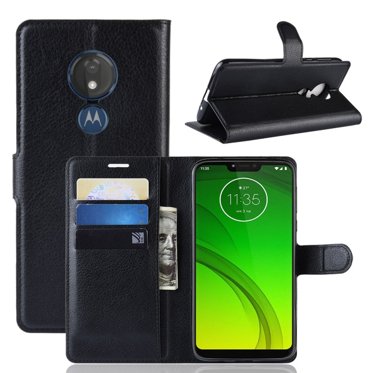 Litchi Texture Horizontal Flip Leather Case for MOTO G7 Power, with Wallet & Holder & Card Slots