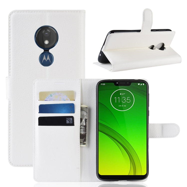 Litchi Texture Horizontal Flip Leather Case for MOTO G7 Power, with Wallet & Holder & Card Slots