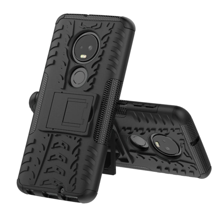 Tire Texture TPU+PC Shockproof Case for Motorola G7, with Holder