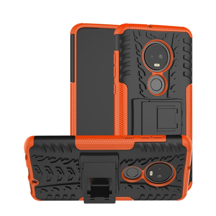 Tire Texture TPU+PC Shockproof Case for Motorola G7, with Holder
