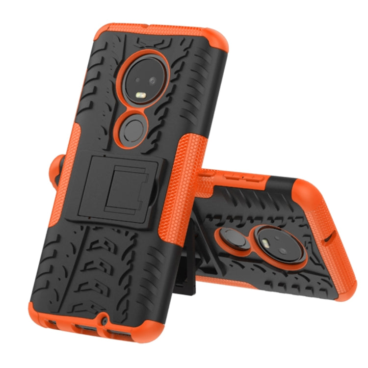Tire Texture TPU+PC Shockproof Case for Motorola G7, with Holder