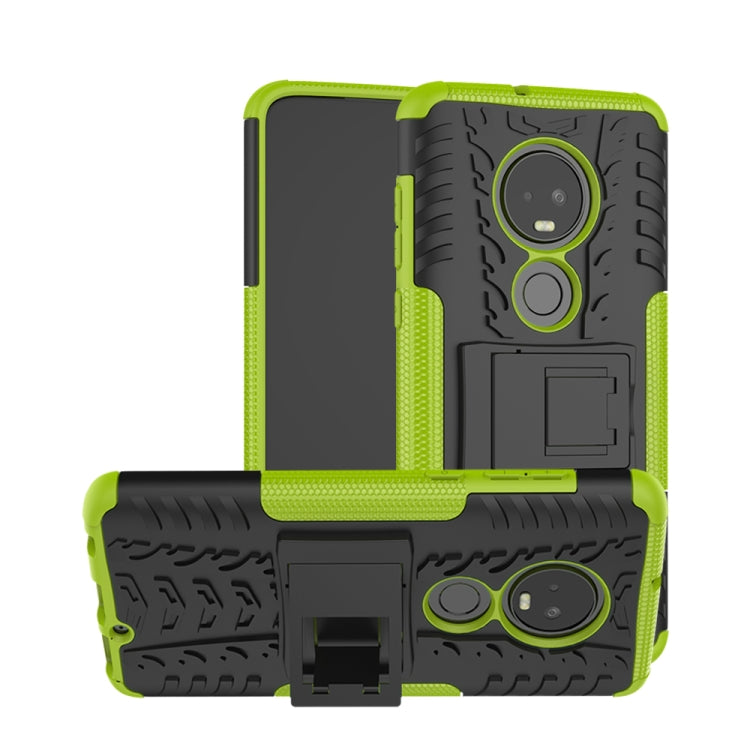 Tire Texture TPU+PC Shockproof Case for Motorola G7, with Holder