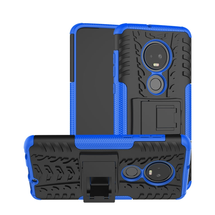Tire Texture TPU+PC Shockproof Case for Motorola G7, with Holder