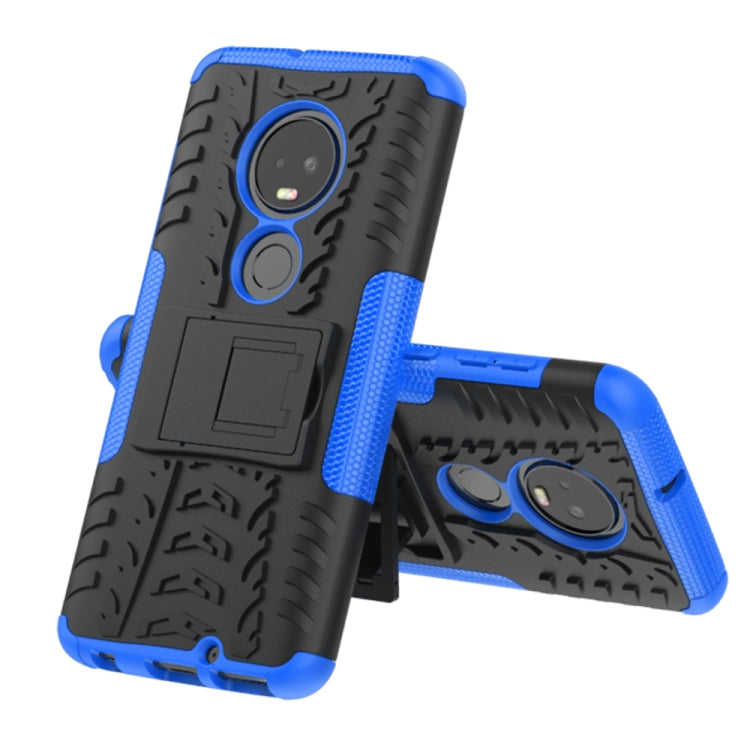 Tire Texture TPU+PC Shockproof Case for Motorola G7, with Holder