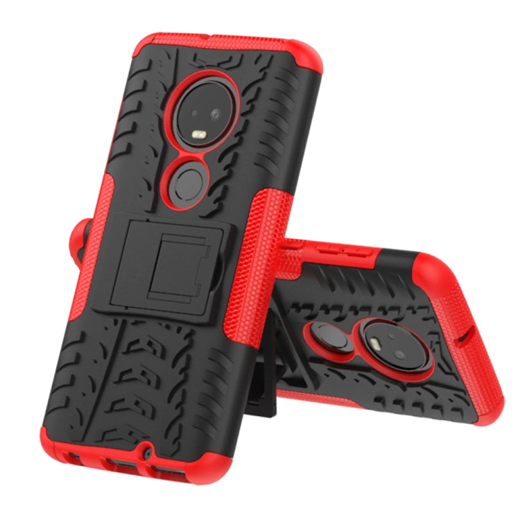 Tire Texture TPU+PC Shockproof Case for Motorola G7, with Holder