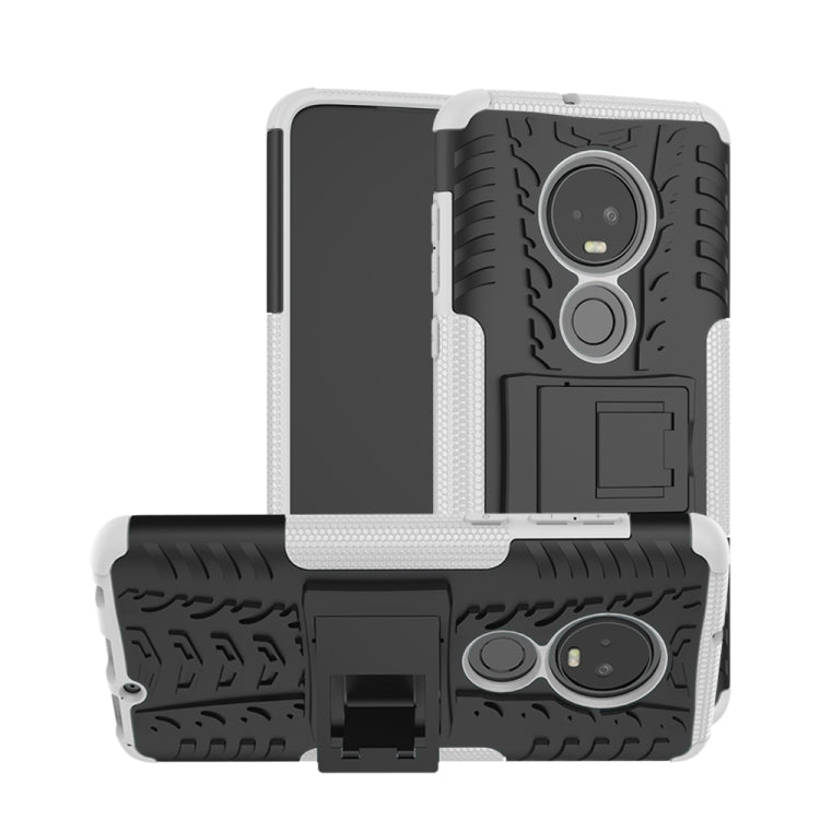Tire Texture TPU+PC Shockproof Case for Motorola G7, with Holder