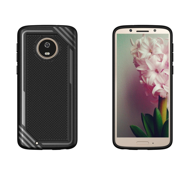 For Motorola Moto G6 Lattice Texture TPU Shockproof Protective Back Cover Case