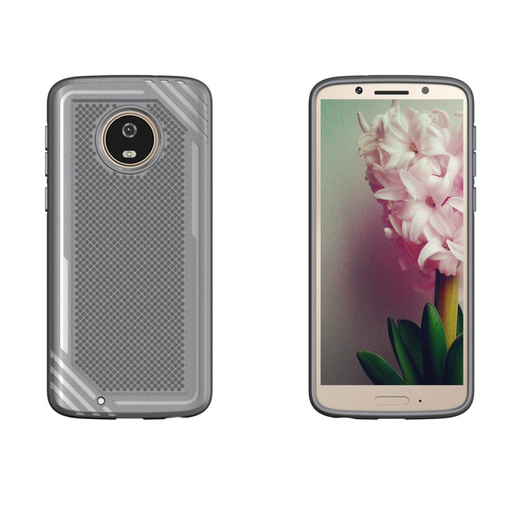 For Motorola Moto G6 Lattice Texture TPU Shockproof Protective Back Cover Case