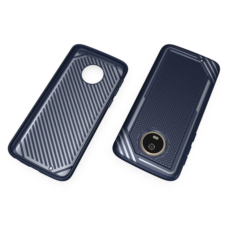 For Motorola Moto G6 Lattice Texture TPU Shockproof Protective Back Cover Case