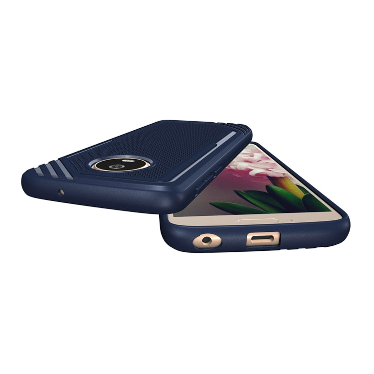 For Motorola Moto G6 Lattice Texture TPU Shockproof Protective Back Cover Case