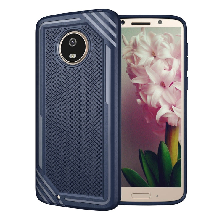 For Motorola Moto G6 Lattice Texture TPU Shockproof Protective Back Cover Case