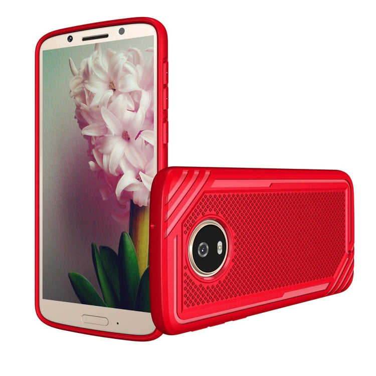 For Motorola Moto G6 Lattice Texture TPU Shockproof Protective Back Cover Case