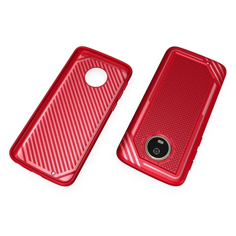 For Motorola Moto G6 Lattice Texture TPU Shockproof Protective Back Cover Case