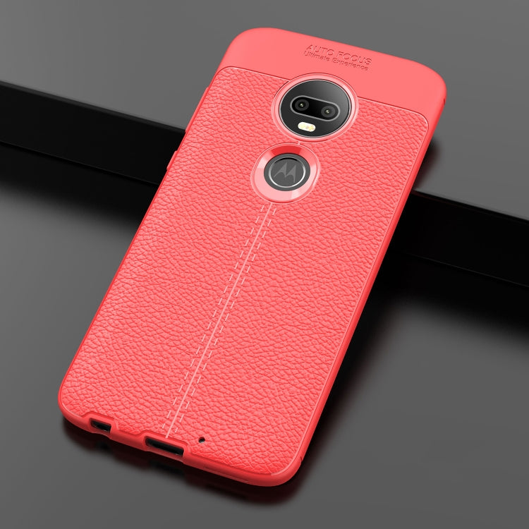 Litchi Texture TPU Shockproof Case for Motorola Moto G7
