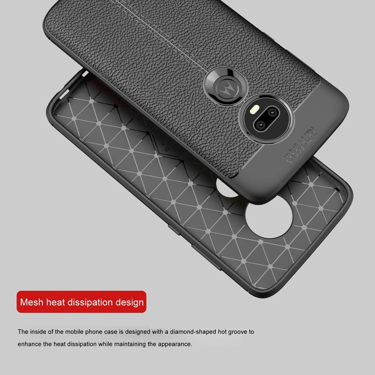 Litchi Texture TPU Shockproof Case for Motorola Moto G7